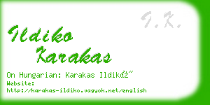 ildiko karakas business card